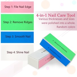 Nail Buffer and File, 1 Piece Pink Washable Sponge Manicure Tool, Nail File and Buffer Set for Original Nails, Ideal for Nail Salons and Personal Use