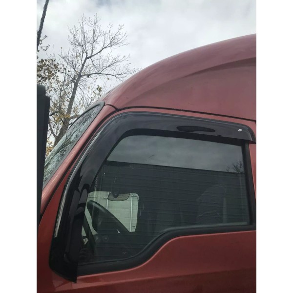 Unbranded Side Window Visors For Peterbilt 579 Truck 2013-2020 Smoke