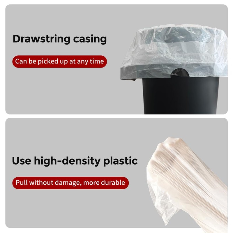 120 Counts 7 Gallon Small Drawstring Trash Bags, Small Garbage
