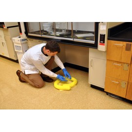 NPS S2-30 Spilfyter Premium Hazmat Sorbent Sock, 4' Length x 3" Width, Yellow (Box of 15)