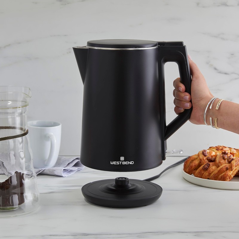 West Bend Electric Kettle Cordless Serving Features Stainless Steel Interior
