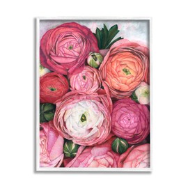 Stupell Industries Romantic Red Peonies Budding Framed Giclee Art, Design by Blursbyai