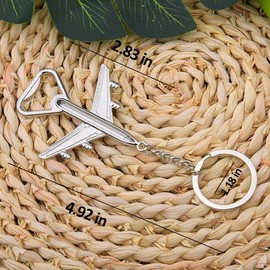 Tofwaol Stainless Steel Keychain Bottle Opener for Men, Women, Pilots, Flight Attendants, Veterans, Aviation Lovers