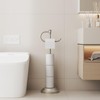 BESy Toilet Paper Holder Free Standing Bathroom Toilet Tissue Holder