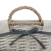 JVL Arianna Rectangular Willow Storage Basket, Grey Wash