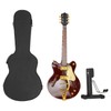 Red and Gold Miniature Electric Guitar Replica with Stand and