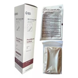 BD Cepillo Bd E-z Scrub 205 Quirurgico Con Yodo 1% Caja 30 Pzas
