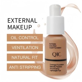 Foundation,Flawless Soft Matte Oil Control Liquid Foundation Durable Waterproof 24 HR Best Cover up Full Coverage Face Makeup (2# Nude, 1 Ounce (Pack of 1))