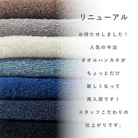 Towel Handkerchief, Imabari, Set of 3, Hand Towel, Mini Towel, Small, 1.0 x 1.0 inches (25 x 25 cm), Terry Cloth Handkerchief, Navy, Royal Blue, Smoky Blue