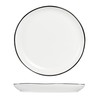 Servappetit Black Tie Dinner Plates Set of 4, 9.5" Diameter