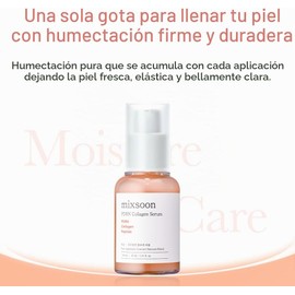 mixsoon PDRN Collagen Serum -Firming, Hydrating and Revitalizing for Face, Lightweight Peptide Hydrating Moisturizer 30ml / 1.01 fl.oz. Korean Glass Skin Care