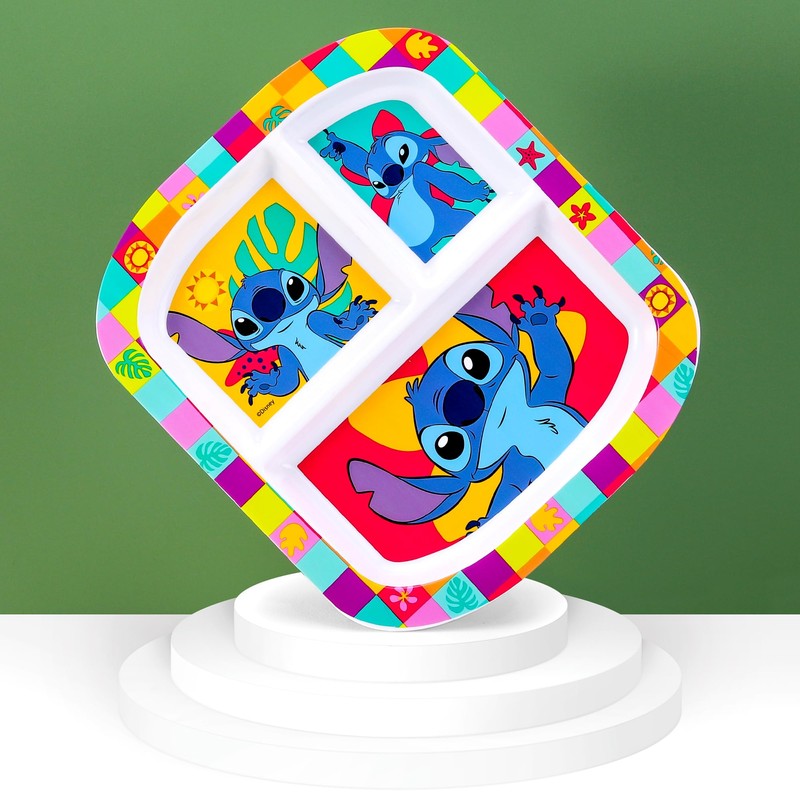 Zawadi Global Stitch 3 Section Reusable Childrens Kids Toddlers Divided