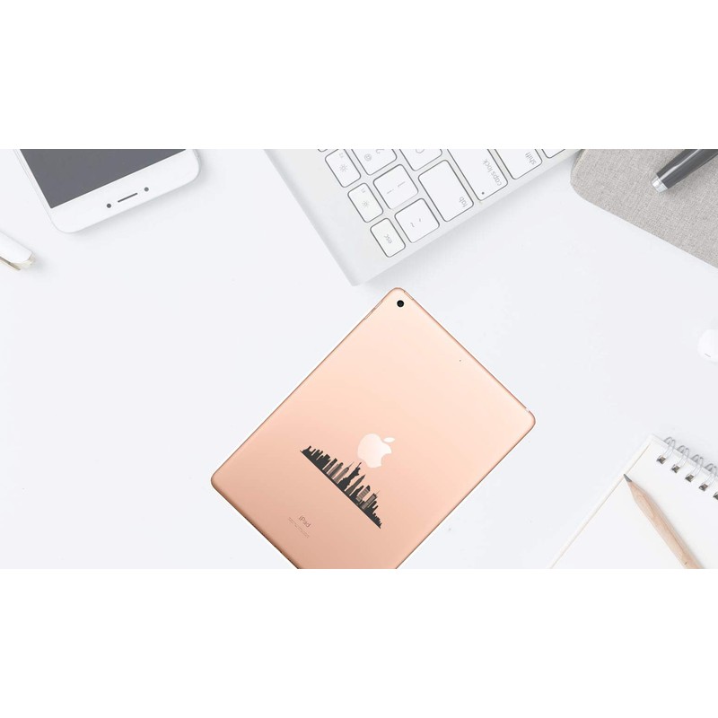 Modern City Building Laptop Macbook Sticker (Black)