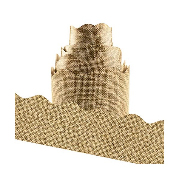 Burlap Bulletin Board Borders Scalloped for Classroom Decoration 36Ft