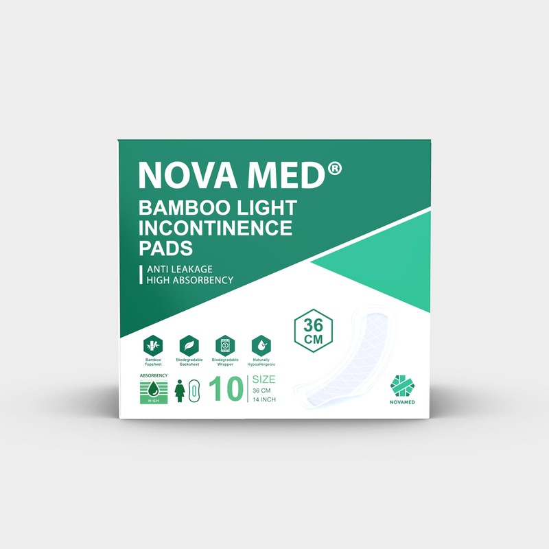 Nova Med Bamboo Light Incontinence Pads - Premium Absorbent Inco