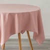 DEERLUX 100% Pure Linen Washable Tablecloth Solid Color, 52" x