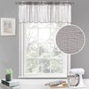 MIULEE Half Window Linen Sheer Curtain Valance Elegant Short Semitransparent