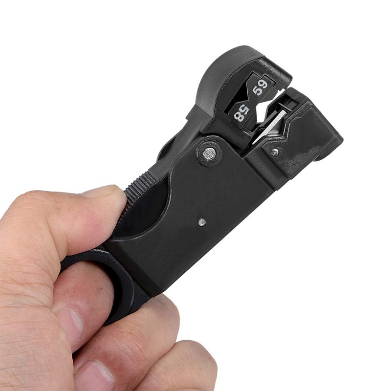 sourcing map Rotary Coax Coaxial Cable Stripper Cutter Tool for