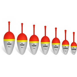 Storfisk fishing & more Hard Foam Predator Floats Set Locking Floats in Oval Shape for Pike and Perch, Size: Set
