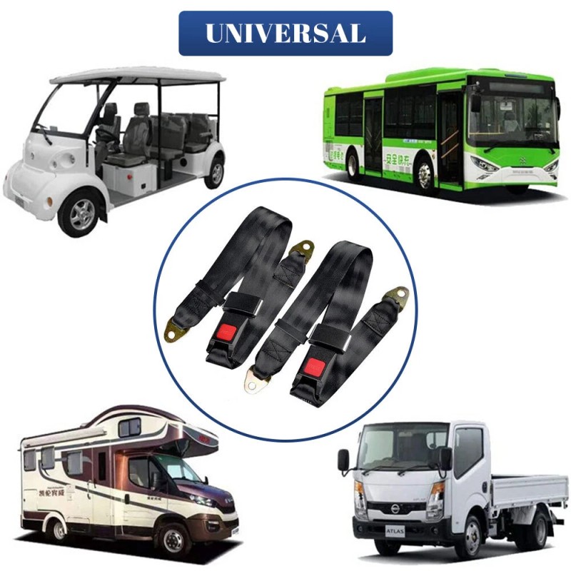 4 Set Seat Belt 2 Point Adjustable Retractable Car Single
