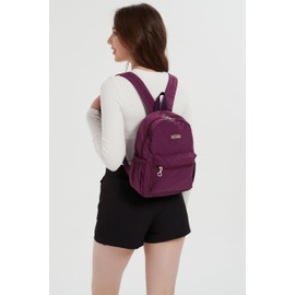 AOTIAN Mini Lightweight 11.8 Inch Backpack Durable Travel Hiking Women and Girls Small Daypack, 7 Liters Purple