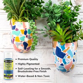 DecoArt ACRYLIC PATIO PAINT FAN FAVORITES SAMPLER SET, Assortment, 2 Fl Oz (Pack of 18)