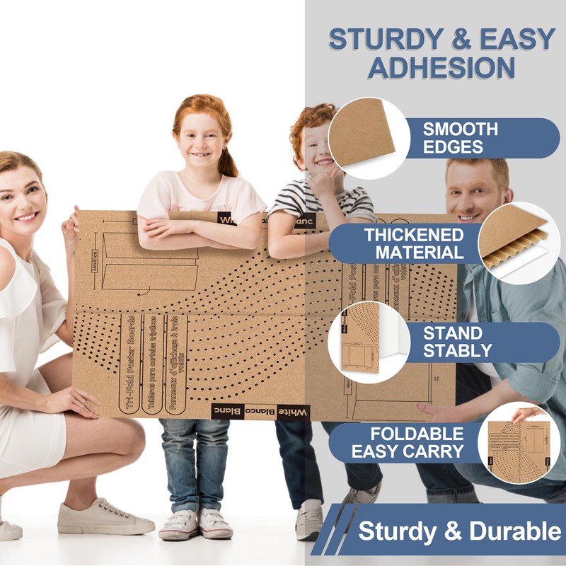 Rsgift 48 x 36 Tri-fold Poster Boards,Premium Corrugated Presentation Boards