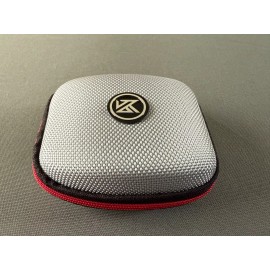KZ IEM/Earphone Protective Carrying Case, Red and Silver