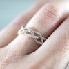 6.5 mm Wedding Eternity Ring for Women Stackable Sterling Silver