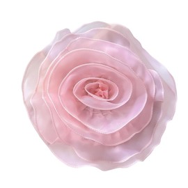 10inch Extra Large Flower Brooch Pin for Women Fashion Dainty Organza Satin Fabric Big Camellia Brooches Lapel Pins Wedding Dance Party Dress Accessories Exaggerated Jewelry Gift (Pink)
