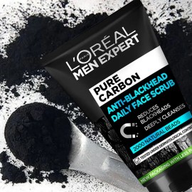 L'Oréal Men Expert Gel Exfoliante Facial Pure Carbon, Anti Puntos Negros, 100ml