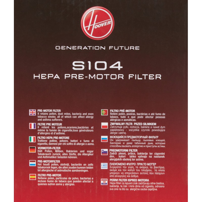 Hoover Original 35600990 S104 Xarion Hepa-Filter, gemischt