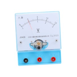 VILLFUL Simple Physics Experiment Voltmeter Push Voltmeter Useful Teaching Tool Durable Plastic Construction