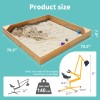 ABORON Kids Sand Boxes with Excavator Sandboxes with Covers Corner