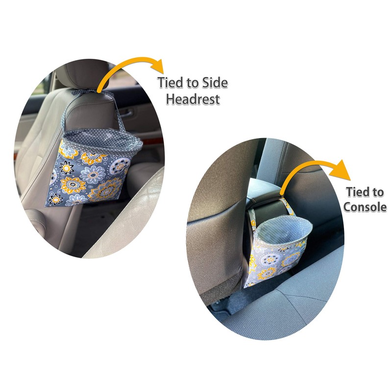 NeatCarBags Car Trash Bag Hanging Front Seat Back Seat Headrest