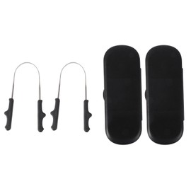 Healifty Stainless Steel Tongue Scraper Set with Wide U-Shaped Tongue Cleaner for Adults Oral Care Effective Bad Breath Treatment and Taste Enhancement Tool