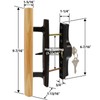TPard Sliding Glass Patio Door Handle Set with Key Cylinder