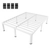 MAF 18 Inch Queen Size Bed Frame White with Round