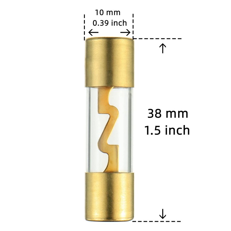 BOJACK 100A Gold Plated Glass Car Audio AGU Fuse for