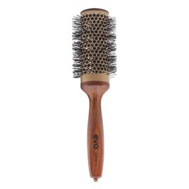 Evo hank ceramic radial brush, 43 mm, ceramic styling brush for quick and easy blow-drying, hair brush for women, women and men, made of certified wood