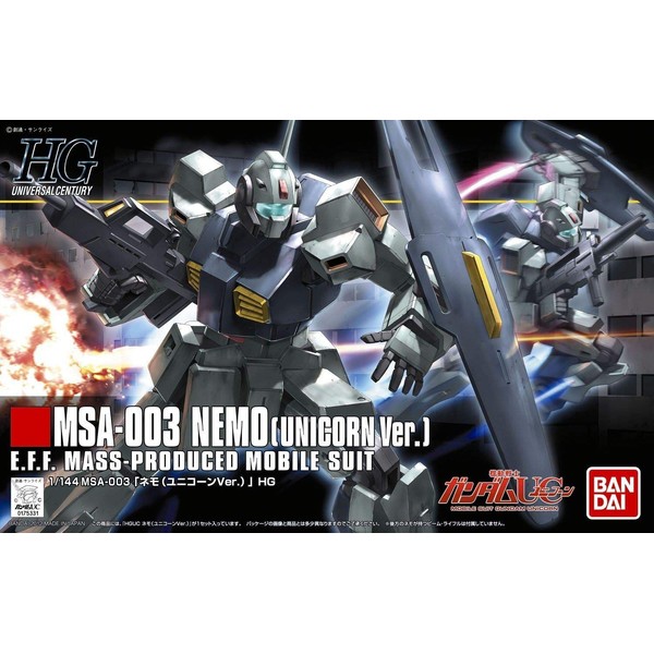 Bandai - Maquette Gundam - Nemo Unicorn Ver Gunpla HG 1/144 13cm - 4573102606655