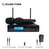 Sound Town 200-Channel Professional UHF Wireless Microphone System with 2