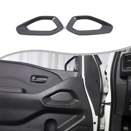 Daeiclru Car Inner Door Panel Cover Trim Compatible with Nissan Frontier 2022-2025, Front Door Panel Protection Decorative Cover Frame Accessories (Carbon Fiber Pattern)