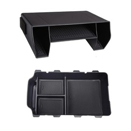 AZGaea 2PCS Honda Civic Center Console Organizer for Civic 11th Gen Sedan LX/EX/Sport 2022-2025 - Perfect Fit OEM Design, Anti-Skid Storage Tray & Hidden Compartment, Easy Install No Tools Needed