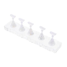 ULTECHNOVO Soporte para Uñas de Belleza Acrílico Grande Base Magnética y 5 Soportes para Puntas, Kit para Entrenamiento de Arte de Uñas Profesional y Accesorio de Manicura DIY