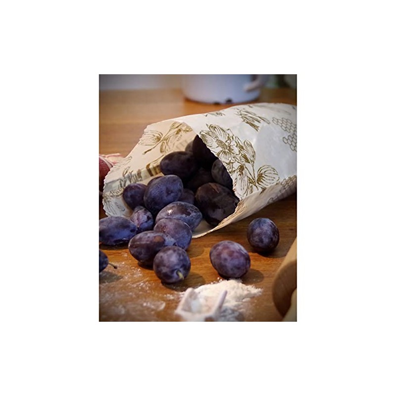 beeskin Beeswax Cloth Bag - Mix of Beeswax Cloth and