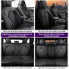 SecosAutoparts 2020-2023 Car PU Leather 8 Seat Covers Full Surround
