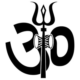 Lord Shiva Oum Om Yoga Trident India Hindu Hinduism Vinyl Sticker Decal for Car Truck Motorcycle Windows Bumper Laptop Home Wall Decor - Many Colors & Sizes