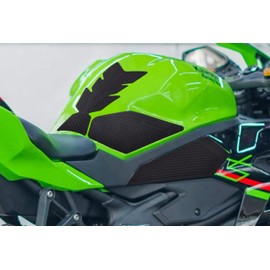 LEDISHUN Motorcycle Fuel Tank Traction Pad Side Gas Knee Grip Protective Sticker Protector (for Kawasaki Vehicle) Ninja ZX-4RR 2023+ (Black)