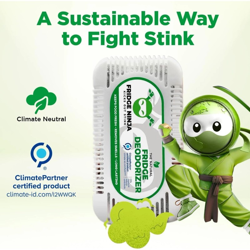 Ellis Harper Fridge Ninja 2-Pack Unscented Activated Charcoal Fridge Deodorizer